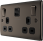 BG Nexus Metal Black Nickel USB Charging Socket