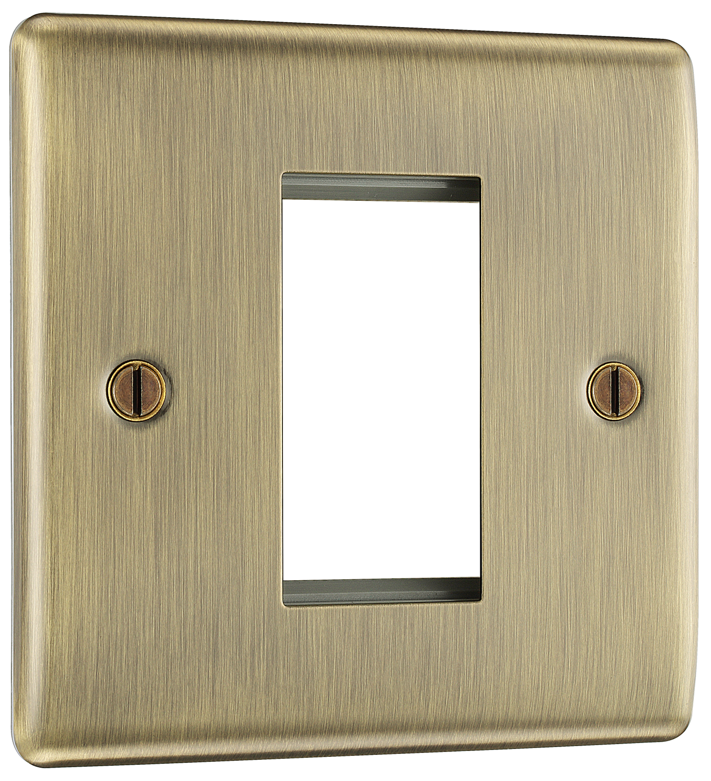 BG Nexus Metal Antique Brass Euro Module Front Plates