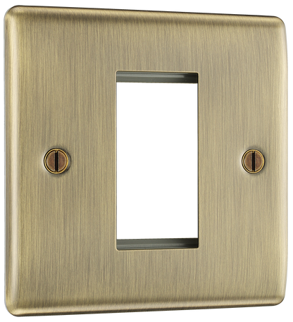 BG Nexus Metal Antique Brass Euro Module Front Plates