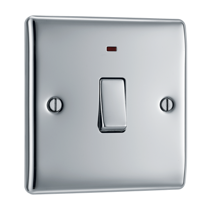 BG Nexus Metal Polished Chrome 20A Double Pole Switch