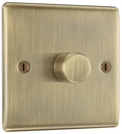 BG Nexus Metal Antique Brass Dimmer Switches