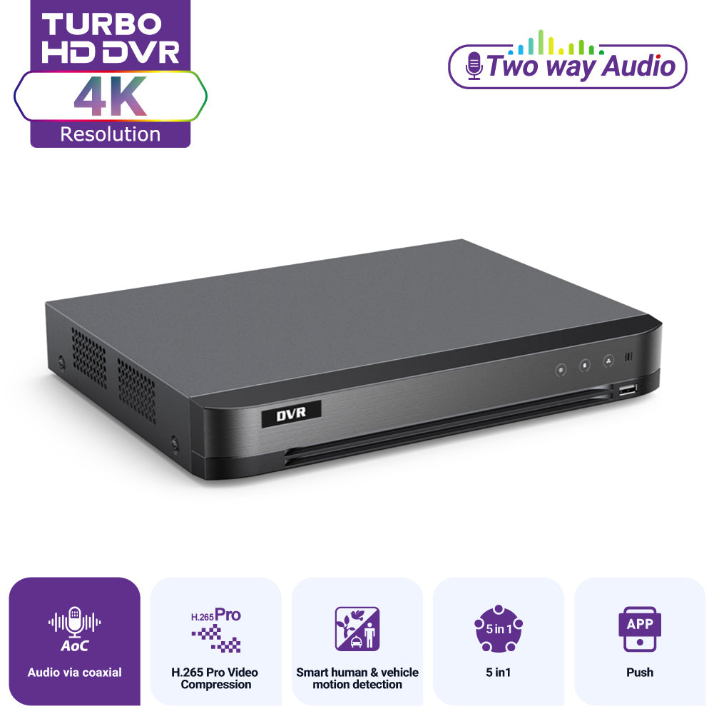 Hizone Pro 4K DVR 8CH Two-Way Audio (Branded) – HZ-D808H