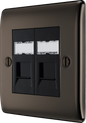 BG Nexus Metal Black Nickel Telephone & Data Outlet