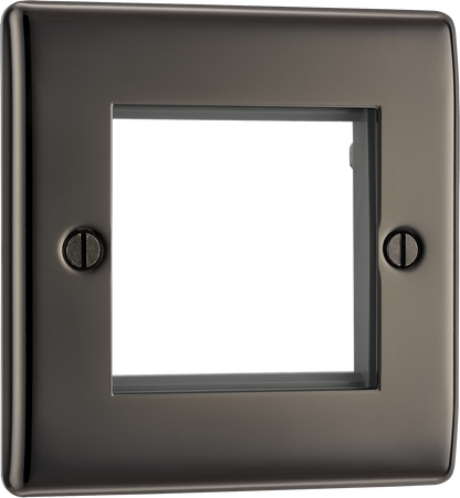 BG Nexus Metal Black Nickel Euro Module Front Plate