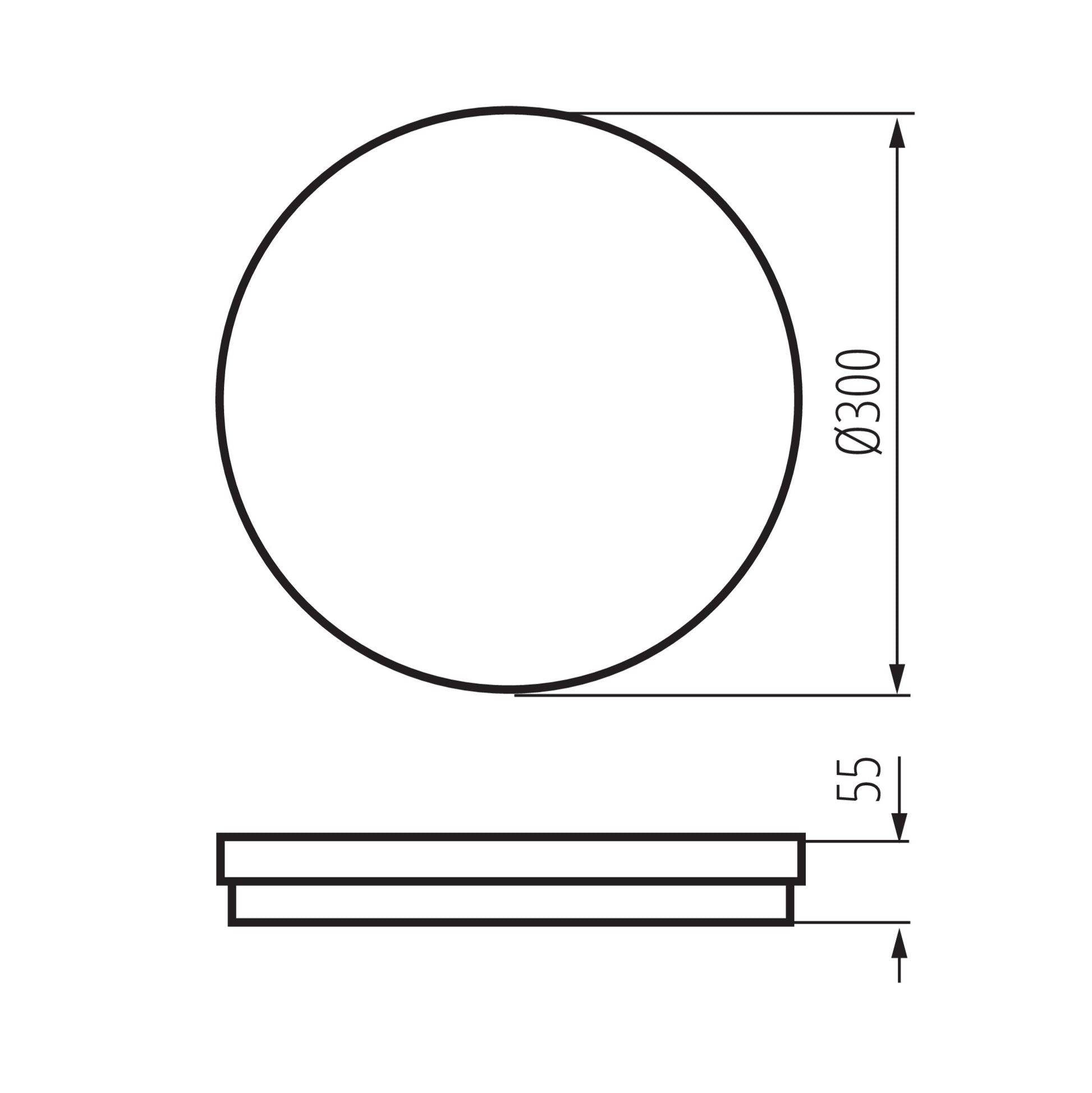 Kanlux BENO ECO 30W dimensions diagram