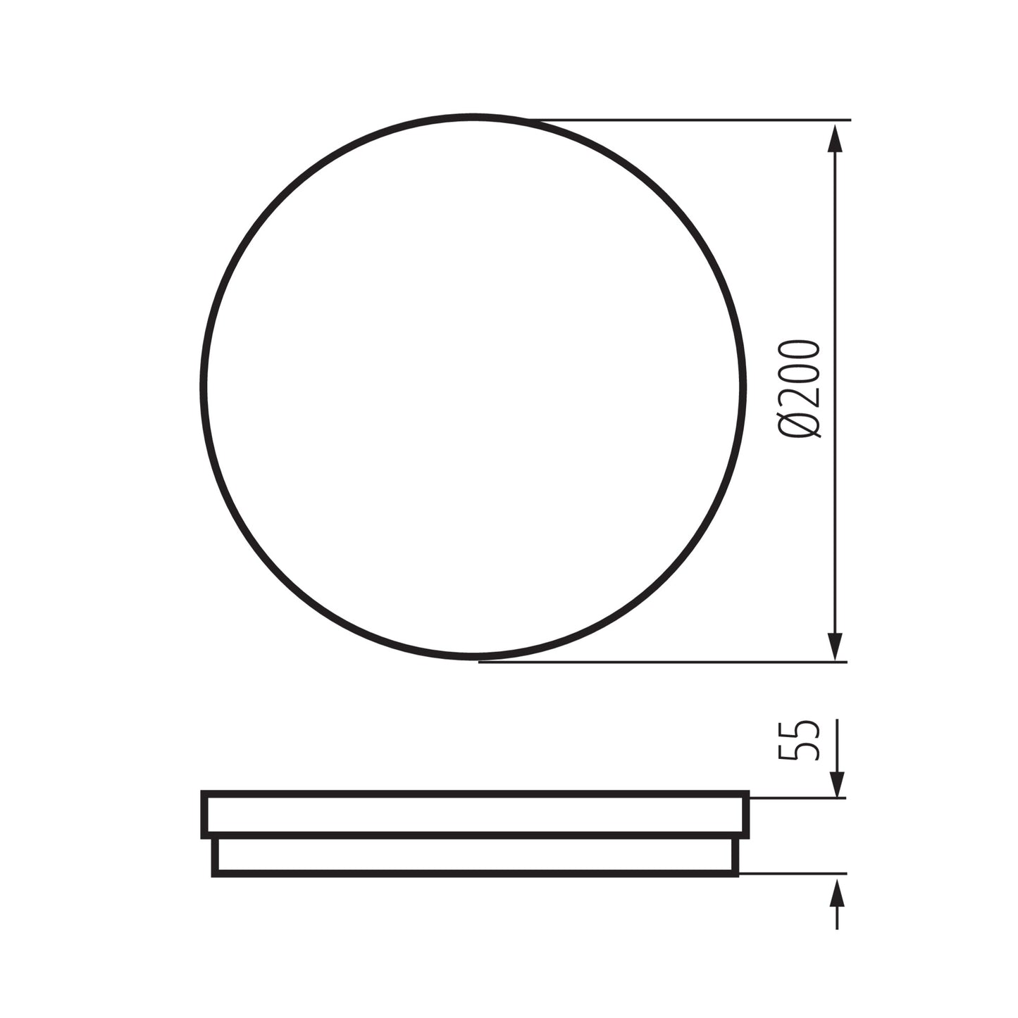Kanlux BENO ECO 20W dimensions diagram
