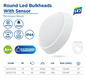 Rother DOME Light with Microwave Sensor/emergency KIT, 18W, 1800LM, 220-240V, PF; 0,5, PP, 6500K, IP65 2W Power Emergency Kit 3