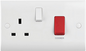 Rother 45A DP Cooker Control UNIT with 13A SOCKET,Red rocker