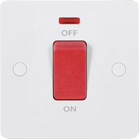 Rother 45A 1G DP Switch with NEON,Red rocker