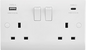 Rother 13A 2G DP Switched Socket with USB A+C 3.1A