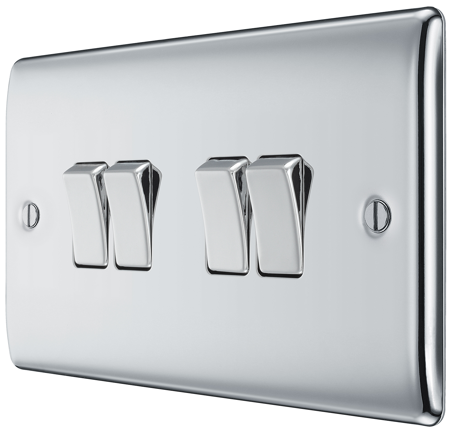 BG Nexus Metal Polished Chrome 16Ax Light Switch