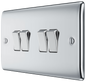 BG Nexus Metal Polished Chrome 16Ax Light Switch