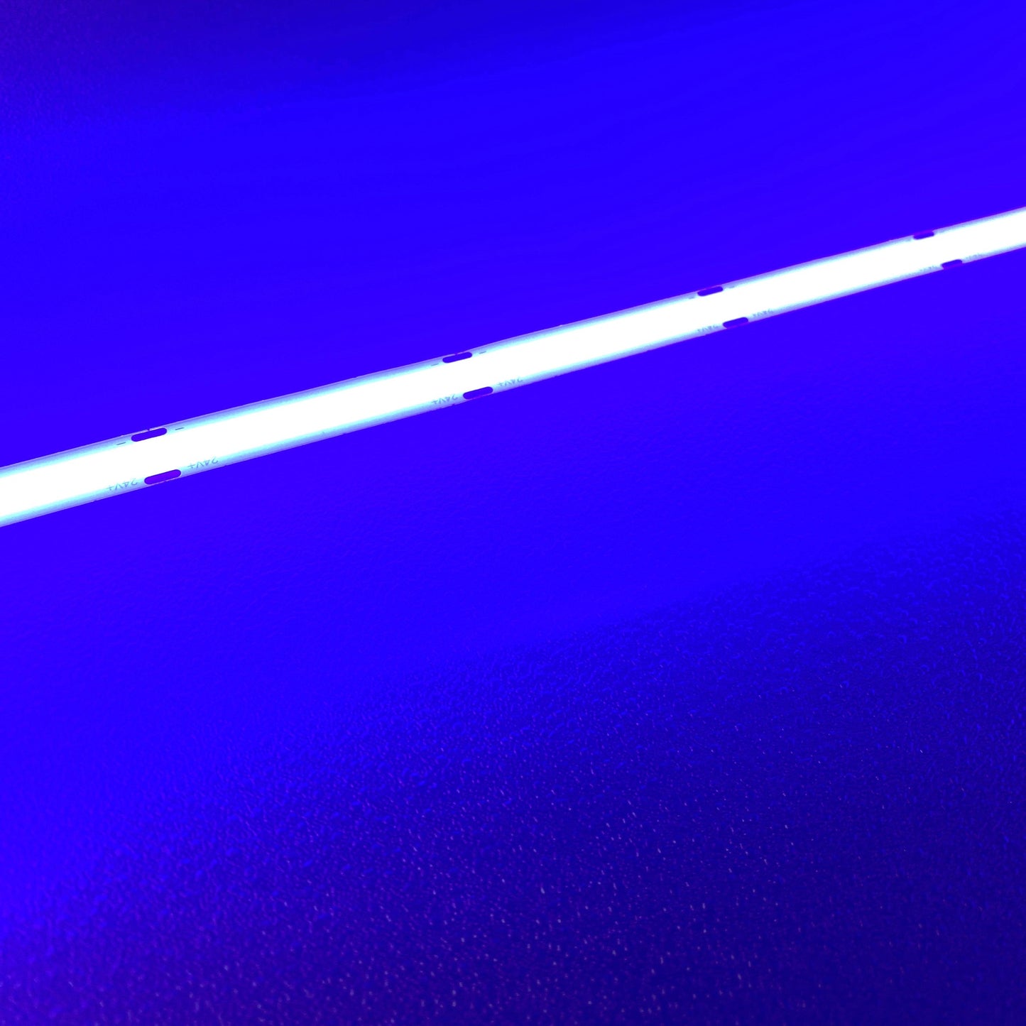 Blue COB LED Strip Light - 24V, 528 LEDs/m, 14W/m