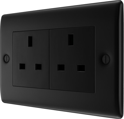 BG Nexus Metal Matt Black 13A Socket