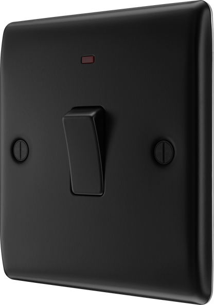 BG Nexus Metal Matt Black 20A Double Pole Switch