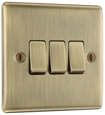 BG Nexus Metal Antique Brass 20A 16Ax Light Switches