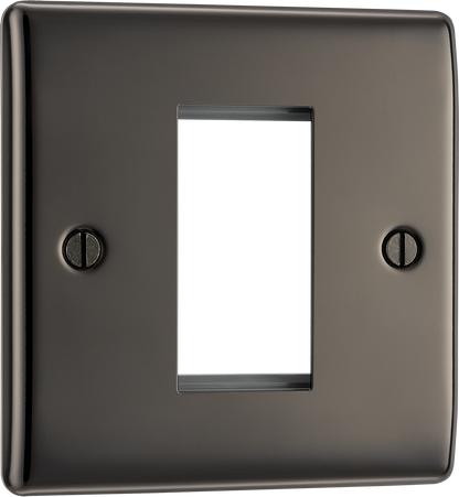 BG Nexus Metal Black Nickel Euro Module Front Plate