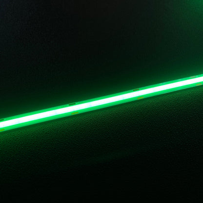 Green COB LED Strip Light - 24V, 528 LEDs/m, 14W/m