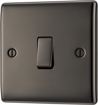 BG Nexus Metal Black Nickel 16Ax Light Switch