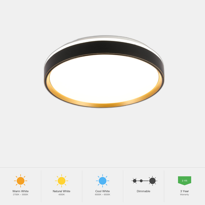Tekled Modern Halo Effect LED Ceiling Light with Colour Contra