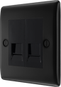 BG Nexus Metal Matt Black Telephone & Data Outlet