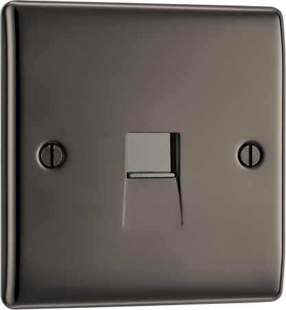 BG Nexus Metal Black Nickel Telephone & Data Outlet