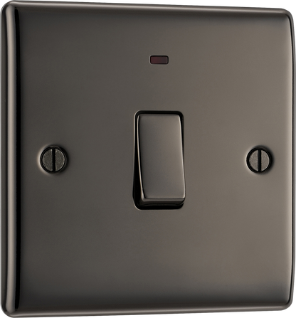 BG Nexus Metal Black Nickel 20A Double Pole Switch