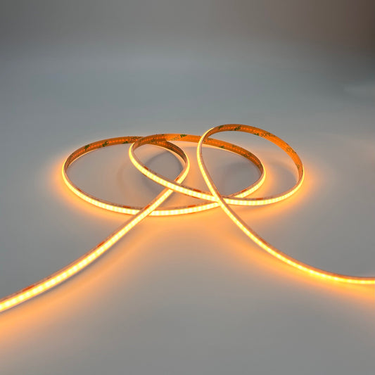 Warm White COB LED Strip Light - 24V, 528 LEDs/m, 14W/m