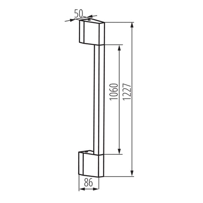 YALTE D 12 12W CCT-B dimensions 1227mm