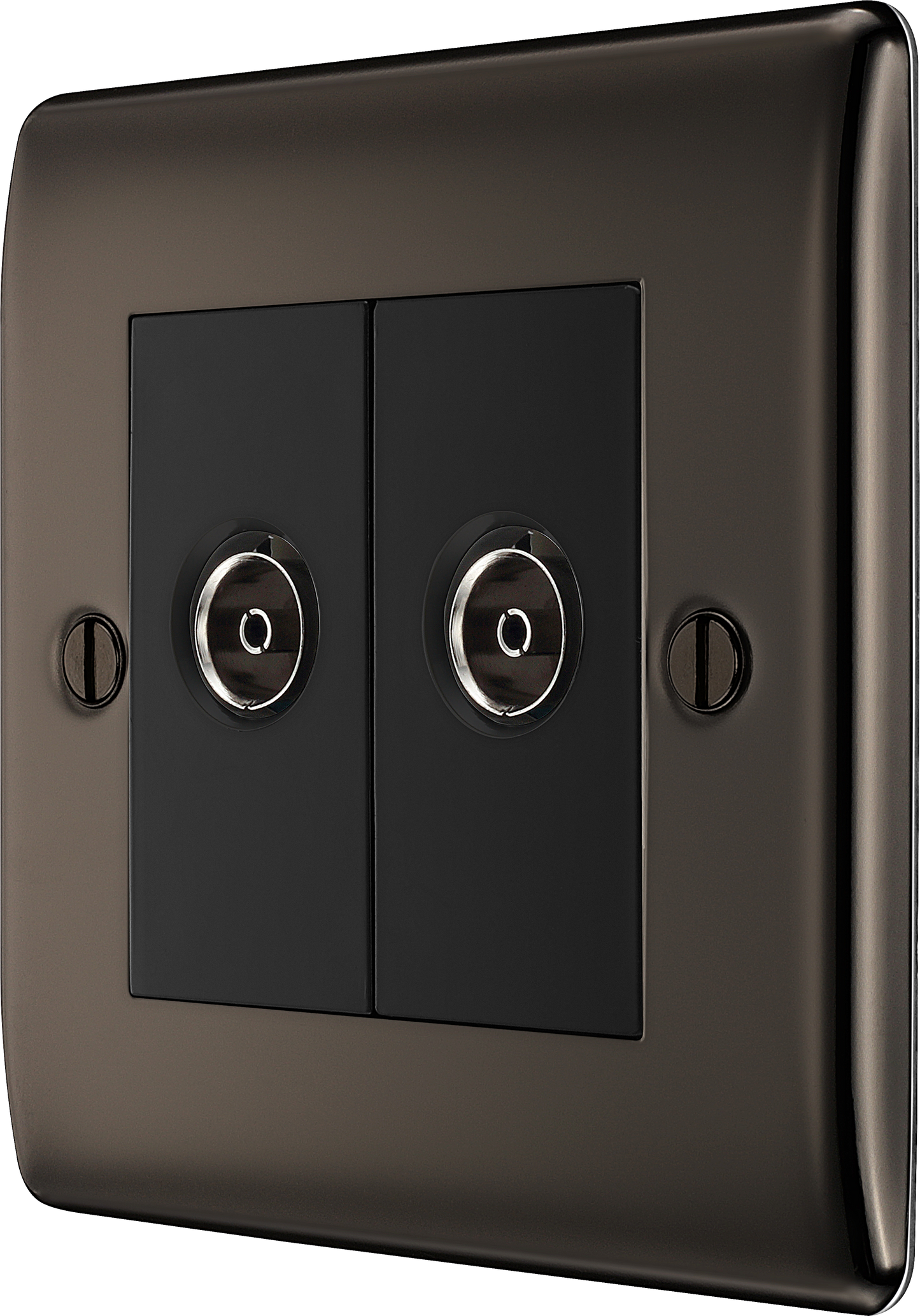BG Nexus Metal Black Nickel Co-Axial & Satellite Socket