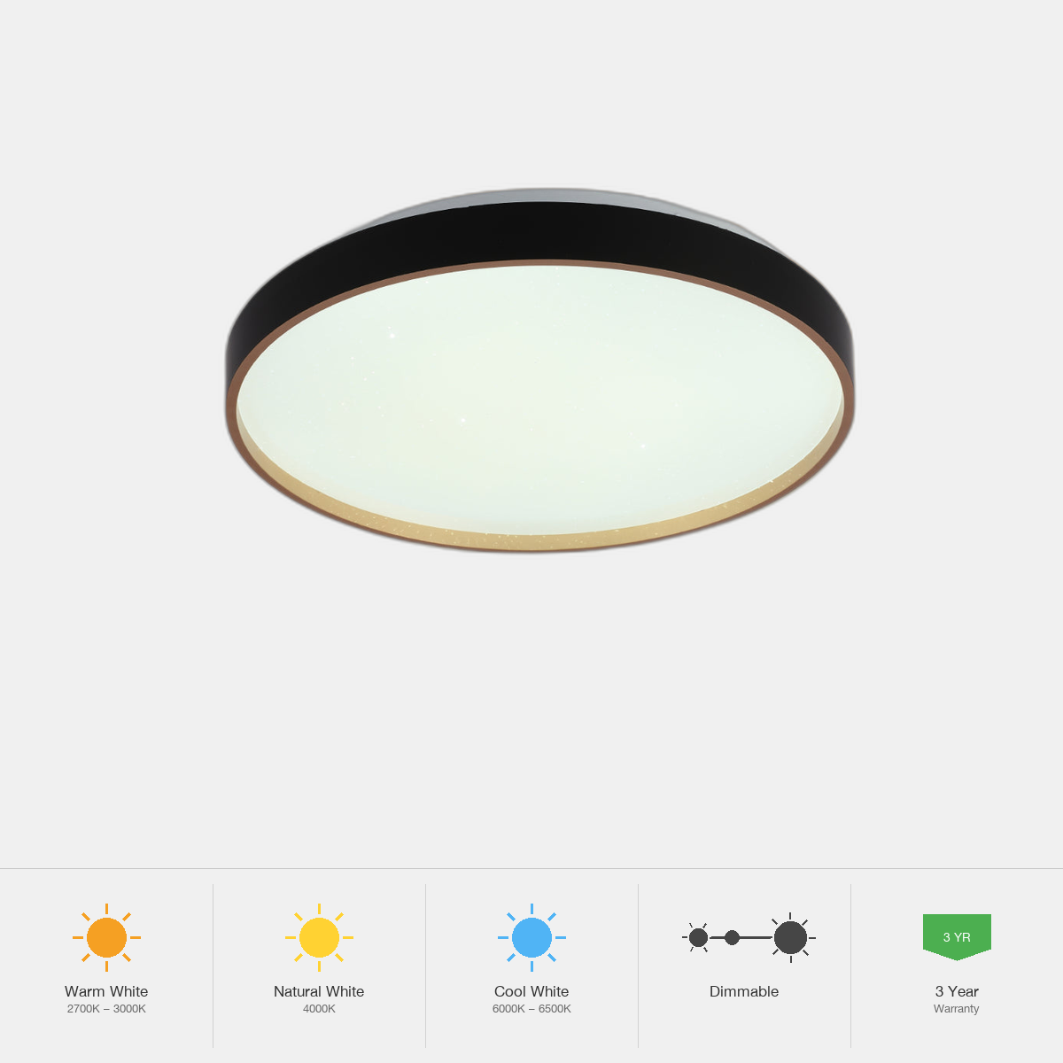 Tekled Elegant Contemporary Flush Mount LED Ceiling Light