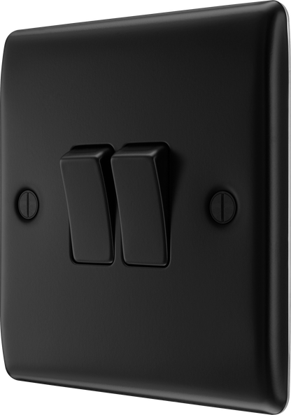 BG Nexus Metal Matt Black 16Ax Light Switch
