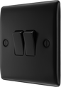 BG Nexus Metal Matt Black 16Ax Light Switch