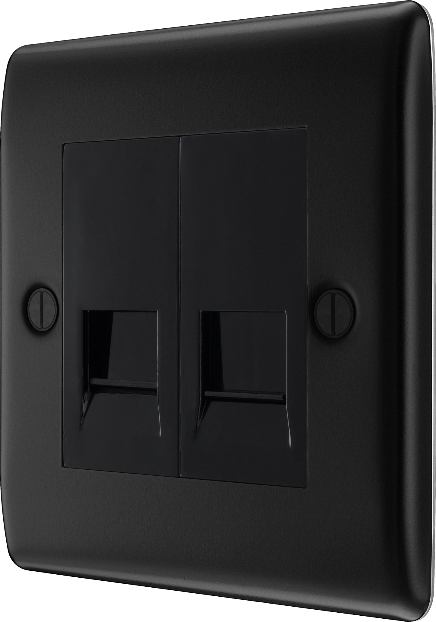 BG Nexus Metal Matt Black Telephone & Data Outlet