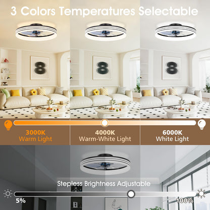 50cm Ceiling Fan with LED Light (App) - White