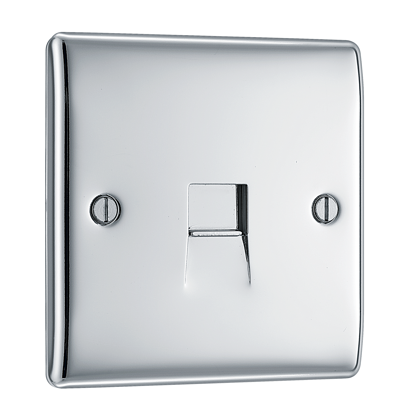 BG Nexus Metal Polished Chrome Telephone & Data Outlet