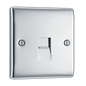 BG Nexus Metal Polished Chrome Telephone & Data Outlet