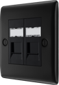 BG Nexus Metal Matt Black Telephone & Data Outlet