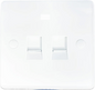 2 Gang RJ45 CAT6 Data Socket - Round Corner