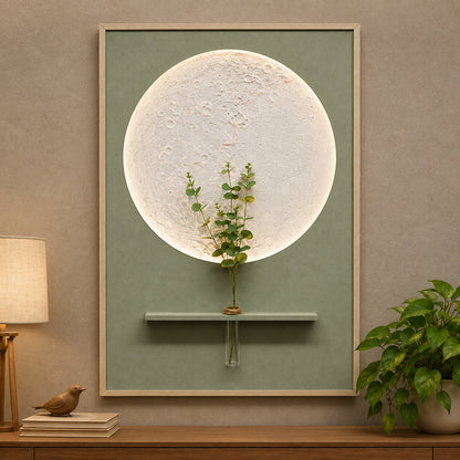 Illuminé Collection LED Wall Art Luxe Floral Vase Illuminated Canvas 83x123cm with UK Plug & ON/OFF Switch