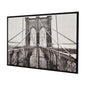 Illuminé Collection LED Wall Art Winter Bridge Illuminated Canvas 123x83cm with UK Plug & ON/OFF Switch