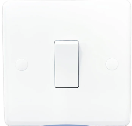 1 Gang 10A 2 Way Light Switch - Round Corner
