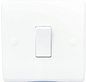 1 Gang 10A 2 Way Light Switch - Round Corner