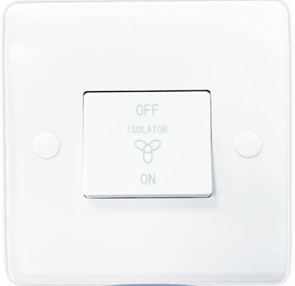 10A Triple Pole Fan Isolator Switch - Round Corner