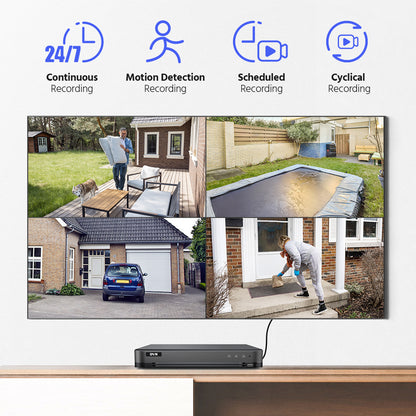 AcuSense 4 Channel 3K Hybrid DVR | DVR-504XT | 5MP Lite @ 12 fps, Facial Recognition, 5-in-1