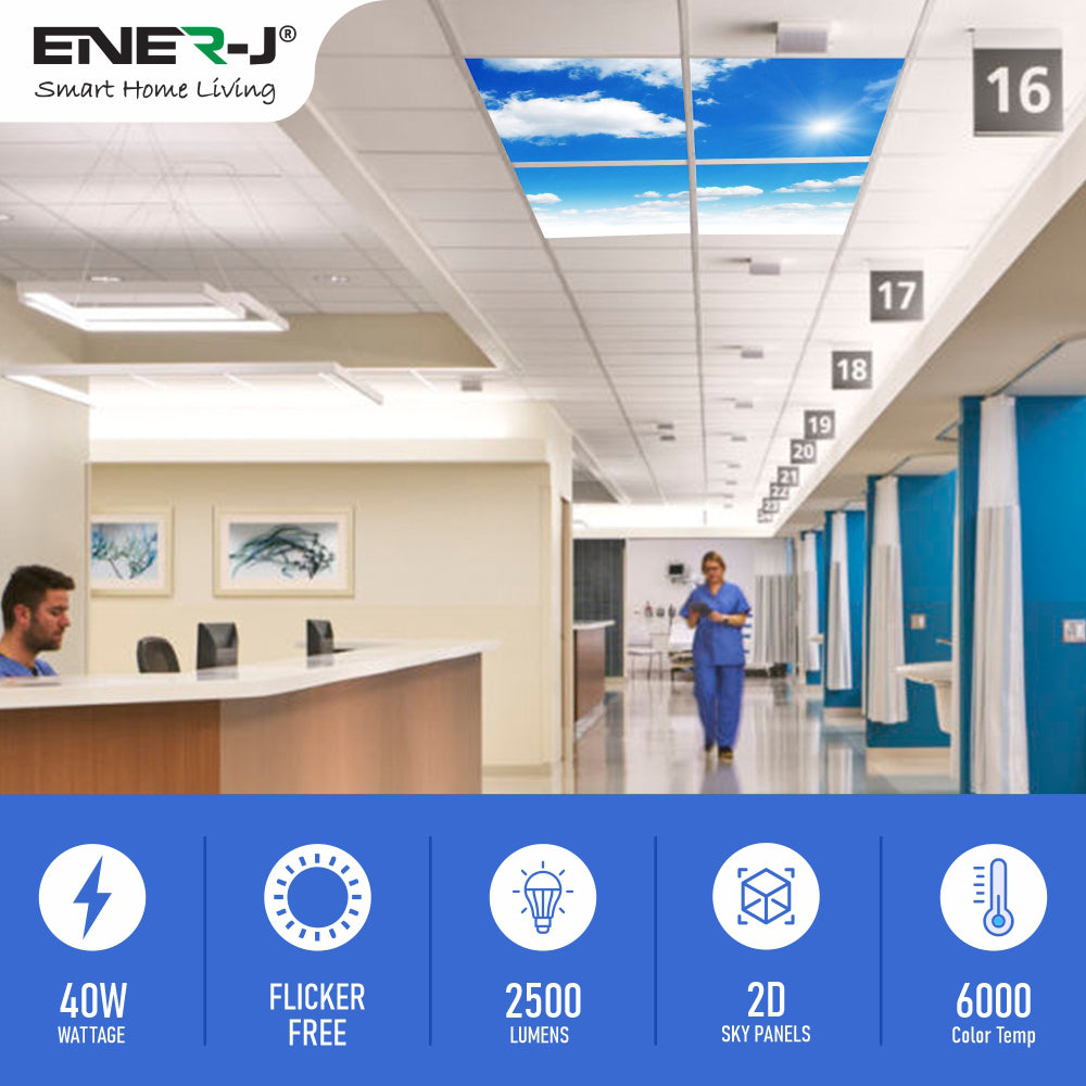 SKY Cloud LED Panel 2D version 60x60cms 40W 4 pcs set
