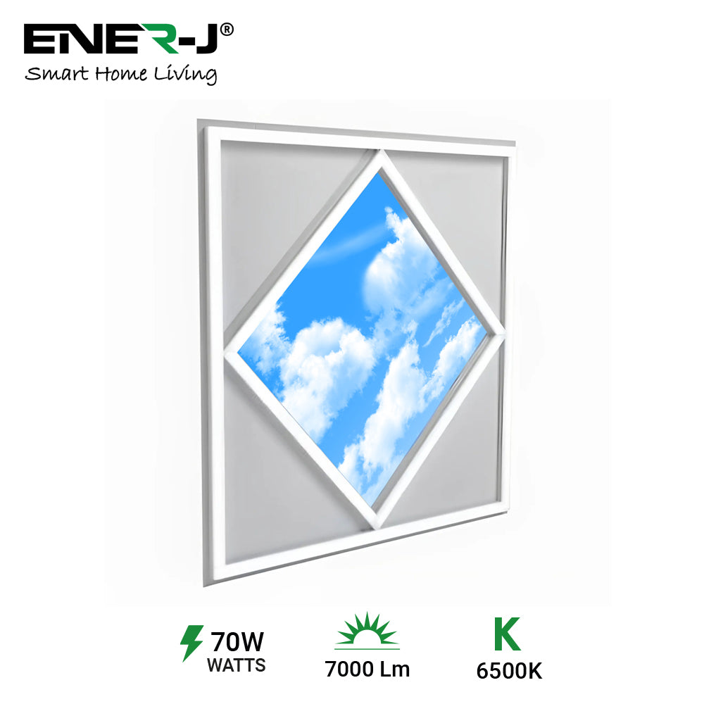 60x60cm Diamond Sky & Cloud Ceiling LED Panel Light 70W with 7000 Lumens 6000K
