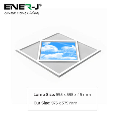 60x60cm Diamond Sky & Cloud Ceiling LED Panel Light 70W with 7000 Lumens 6000K