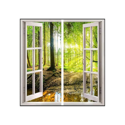 Ener-J LED Landscape Window Panel Set 120x60cm Lush Green Trees 120W