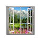 Ener-J LED Landscape Window Panel Set 120x60cm Cloud Covered Mountains 120W
